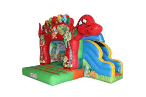 Dino mit Rutsche & Dach